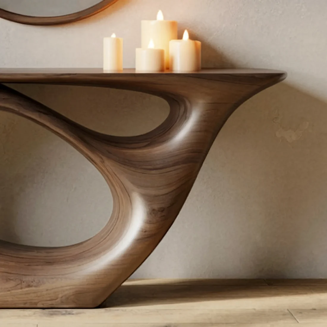Console Table Handmade – Natural Solid Wood Live Edge Entry Table Furniture - Image 3