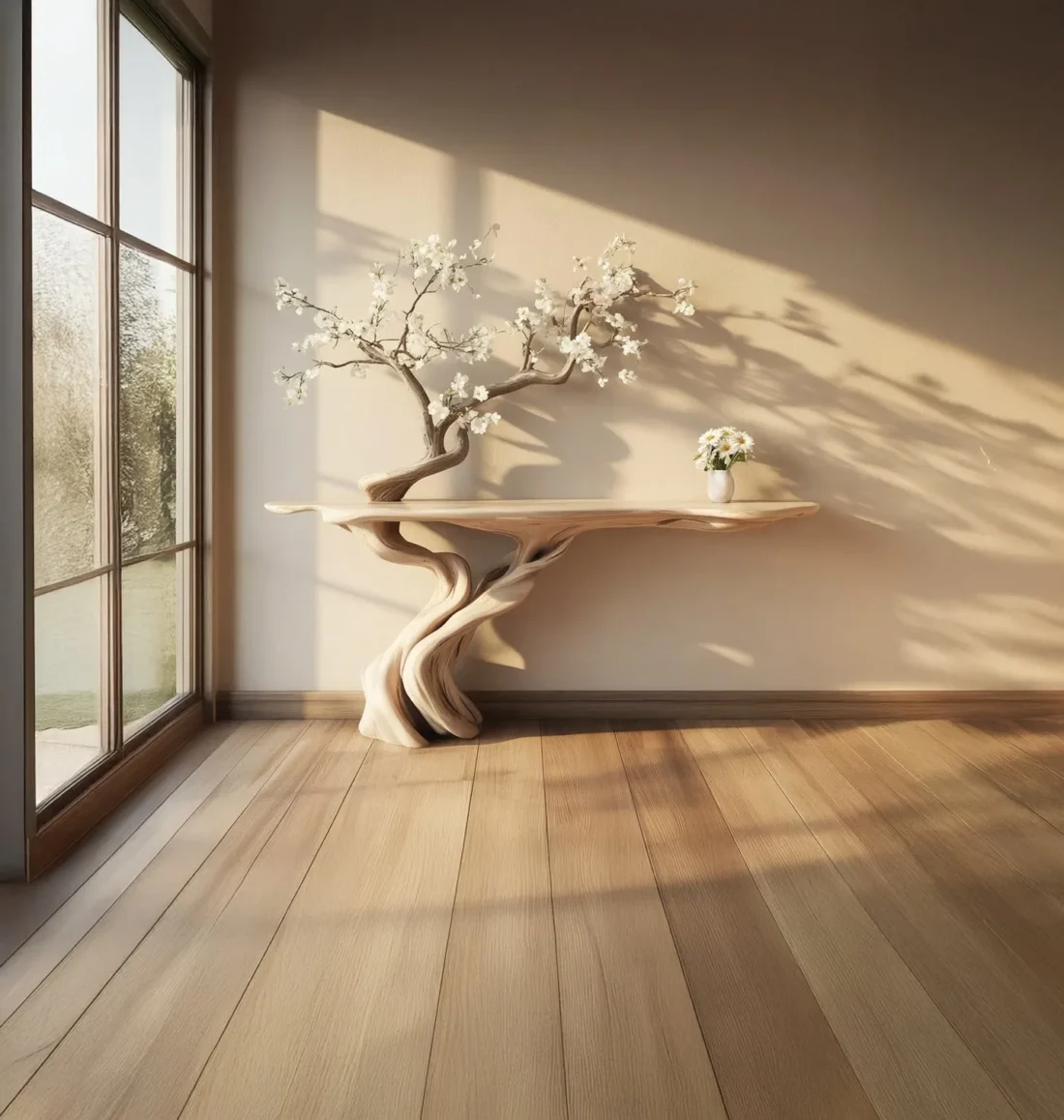 Handmade Solid Wood Tree Console Table – Rustic Entryway & Unique Living Room Décor - Image 3