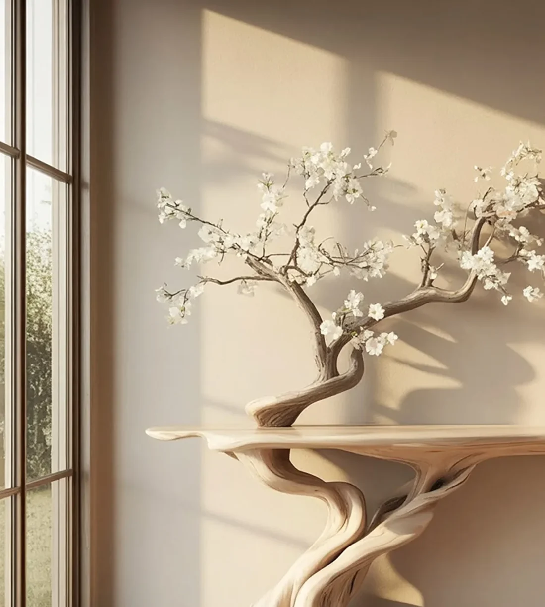 Handmade Solid Wood Tree Console Table – Rustic Entryway & Unique Living Room Décor - Image 4