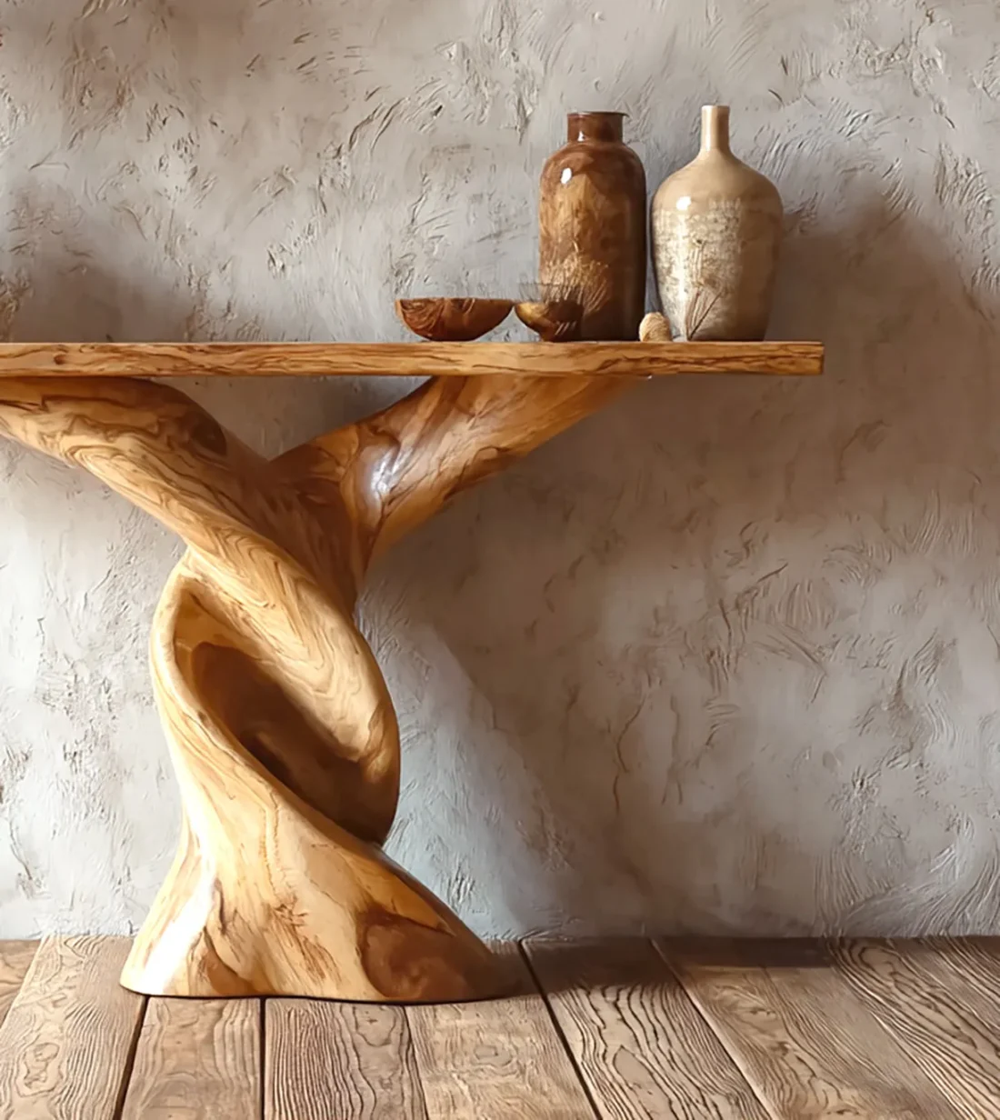 Handmade Unique Console Table – Rustic Solid Wood Entryway & Living Room Décor - Image 4