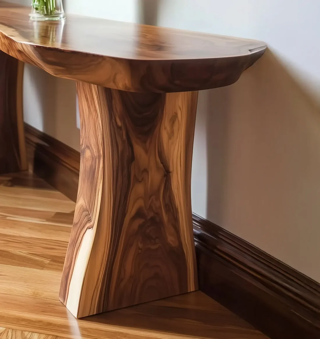 Rustic Solid Wood Console Table Farmhouse Hallway Console, Modern Wooden Sofa Table - Image 4
