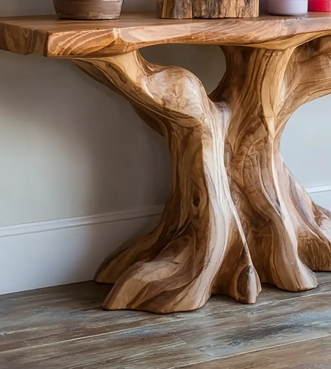 Rustic Wood Console Table – Farmhouse Entryway, Hallway & Sofa Table - Image 2