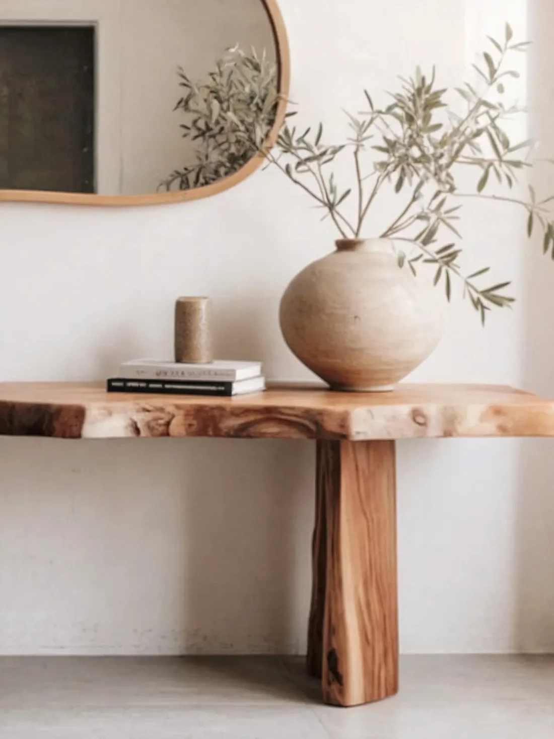 Rustic Solid Wood Console Table – Handmade Entryway Table for Holiday Decor or Hallway Display - Image 3