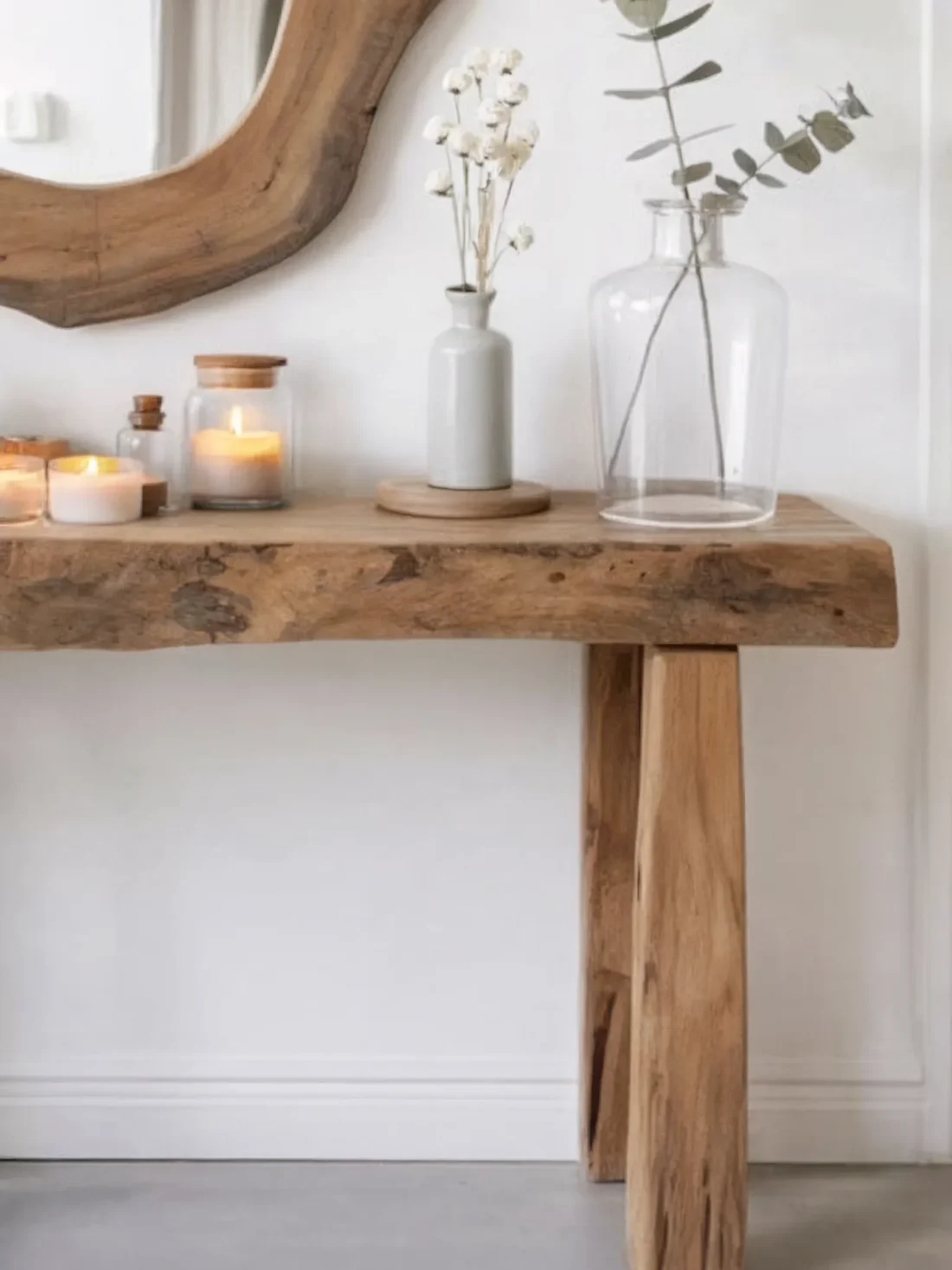 Handcrafted Reclaimed Wood Console Table – Rustic Hallway or Foyer Table with Natural Finish - Image 2